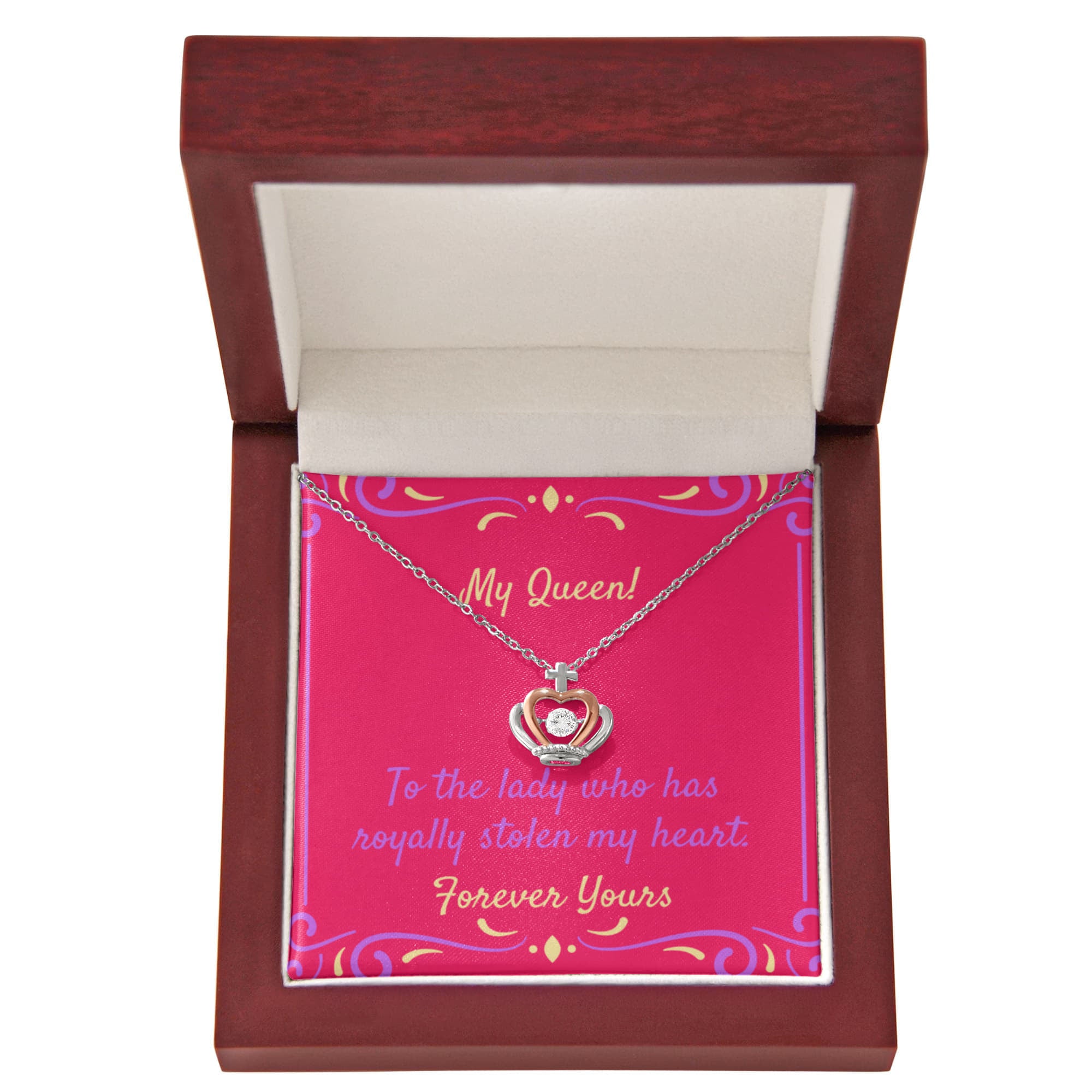 Crown Pendant Necklace: Forever My Queen