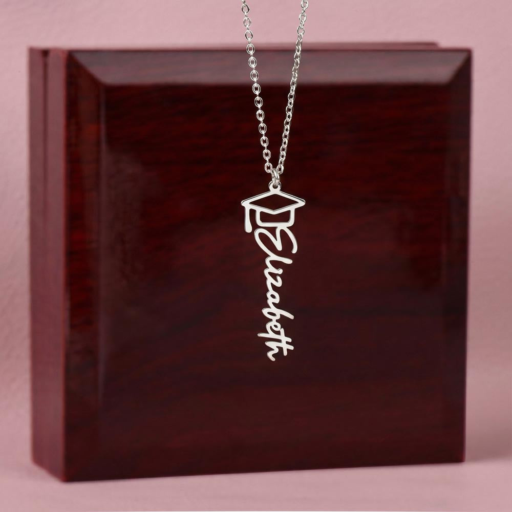Personalized Graduation Cap Necklace: Congratulations