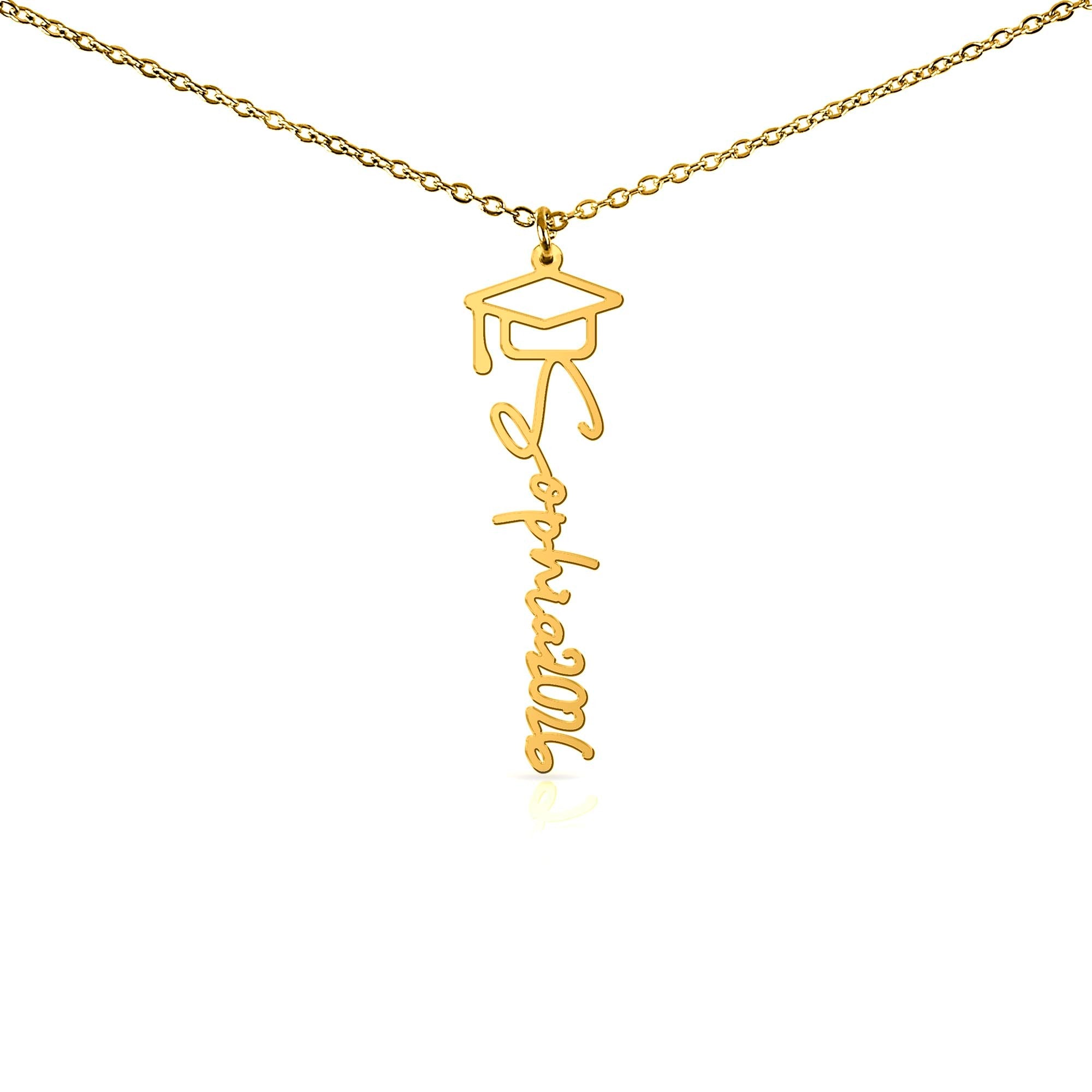 Personalized Graduation Cap Necklace: Congratulations