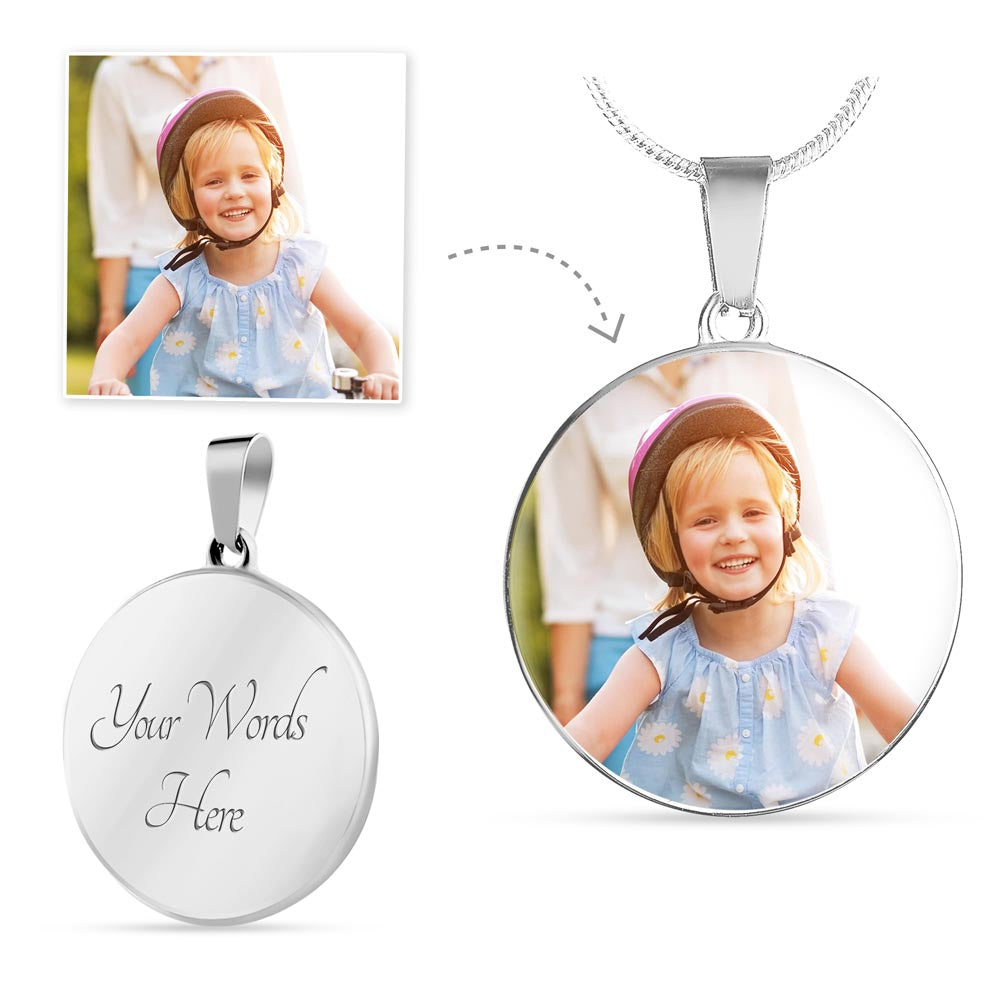 Personalized Circle Necklace with Engraving: A Mother's Reason