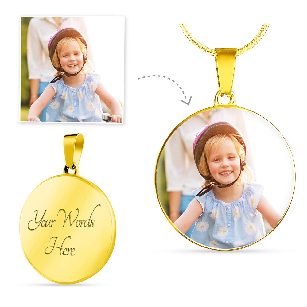 Personalized Circle Necklace with Engraving: A Mother's Reason